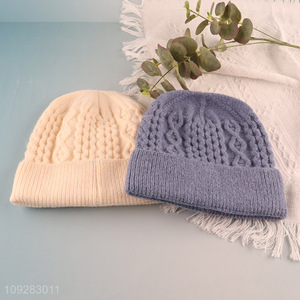 Top selling multicolor fashion knitted hat beanies hat wholesale