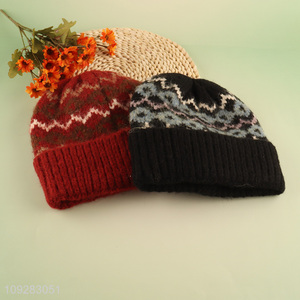 China supplier warm winter knitted hat beanies hat for men women