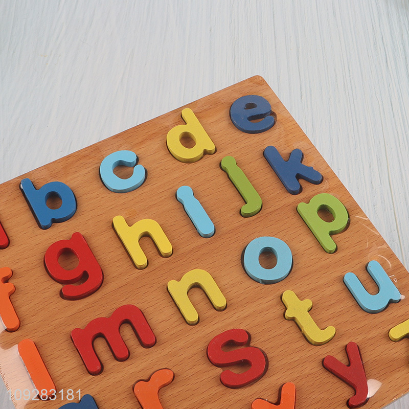 Popular products wooden Lowercase Letter kids learning toys