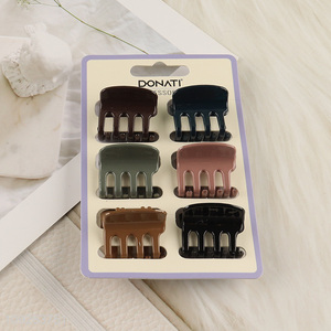 Hot products rectangle 6pcs hair claw clips hairpin set
