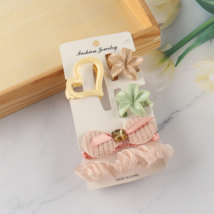 Low price girls hair clips hairband set hair accessories set