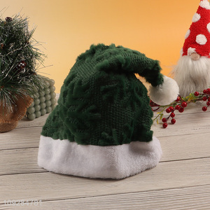 Yiwu market green christmas hat Santa hat for sale
