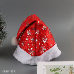 Good selling snowflakes christmas hat Santa hat wholesale