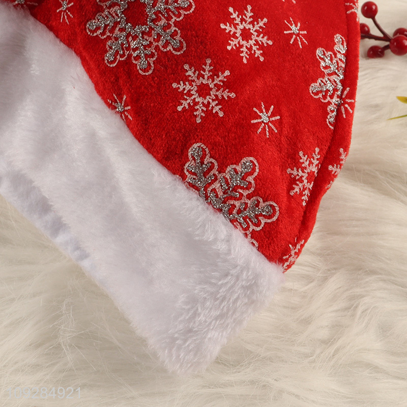 Top quality snowflakes christmas hat Santa hat for sale