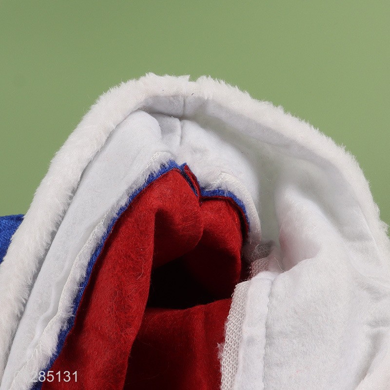 Good selling plush multicolor christmas hat Santa hat wholesale