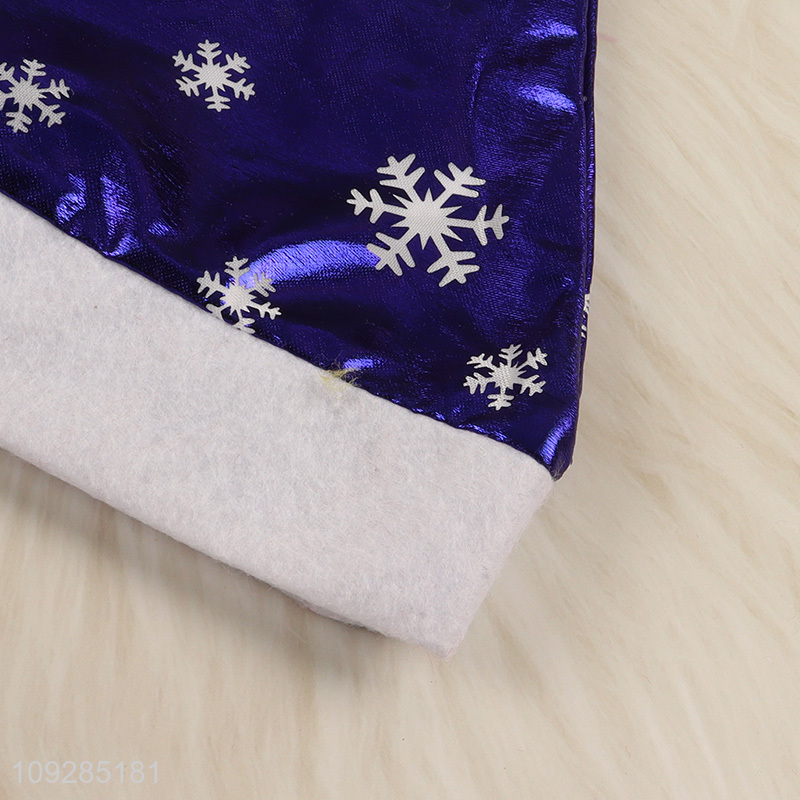 Factory wholesale multicolor snowflakes christmas hat Santa hat
