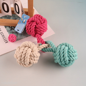 Good selling cotton rope pet chew toys teething toys