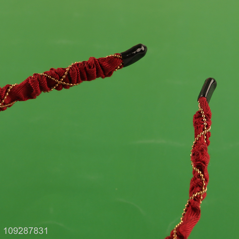 Yiwu market red fashion hair hoop hair accessories for girls