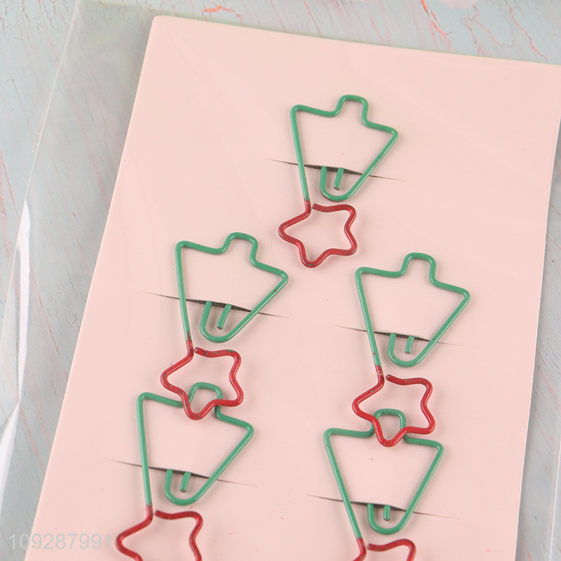 Top selling xmas tree shape paper clips set for school office