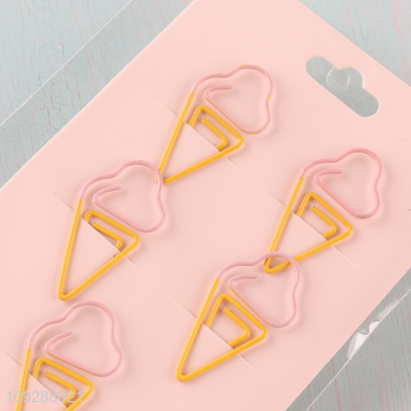 Top products ice cream shape iron paper clips set