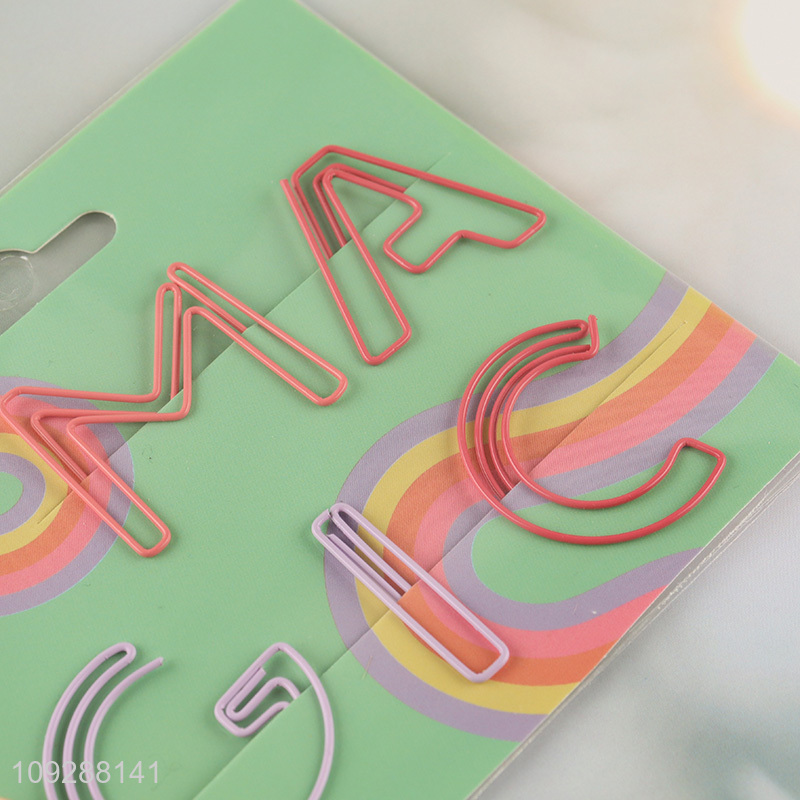 Low price creative magic letter iron paper clips set