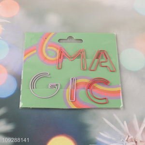 Low price creative magic letter iron paper clips set