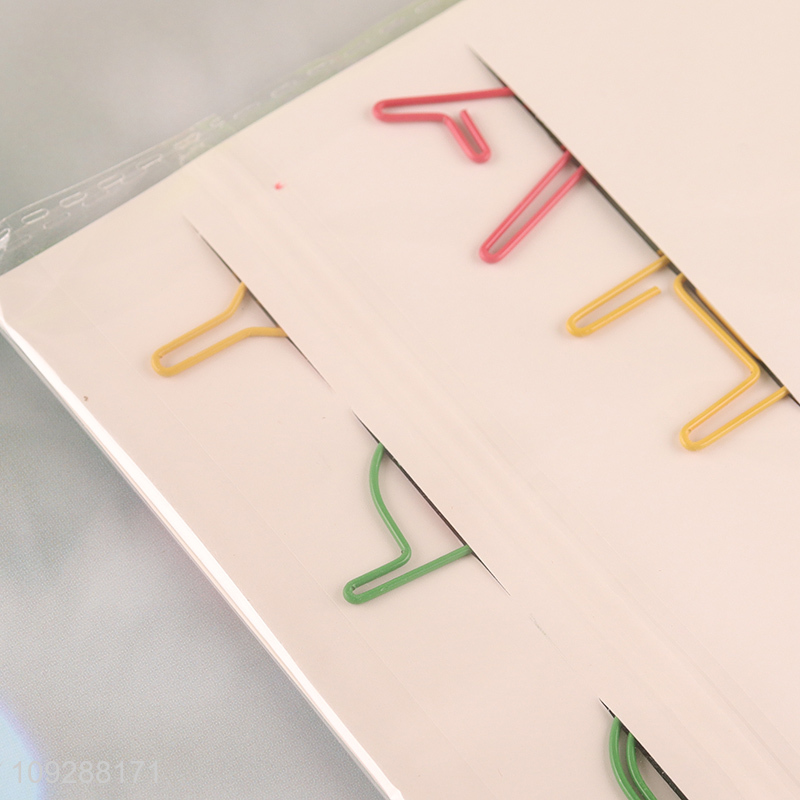 Good quality colorful iron paper clips set for stationery