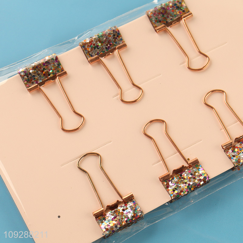 Good selling 6pcs metal stationery paper clips set