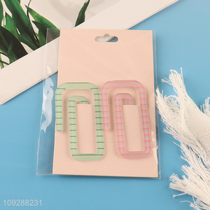 Latest products multicolor metal stationery paper clips bookmark