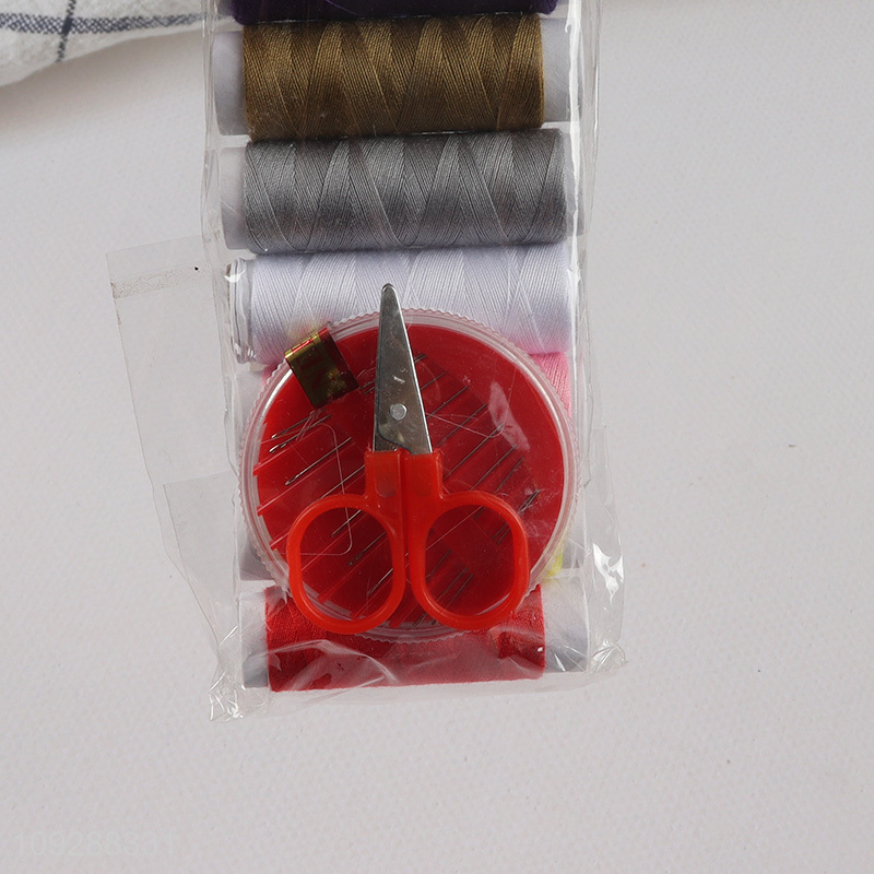 Low price multicolor polyester embroidery thread sewing thread with sewing kit