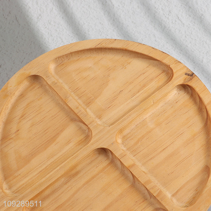 New arrival round bamboo dessert plate tableware plate