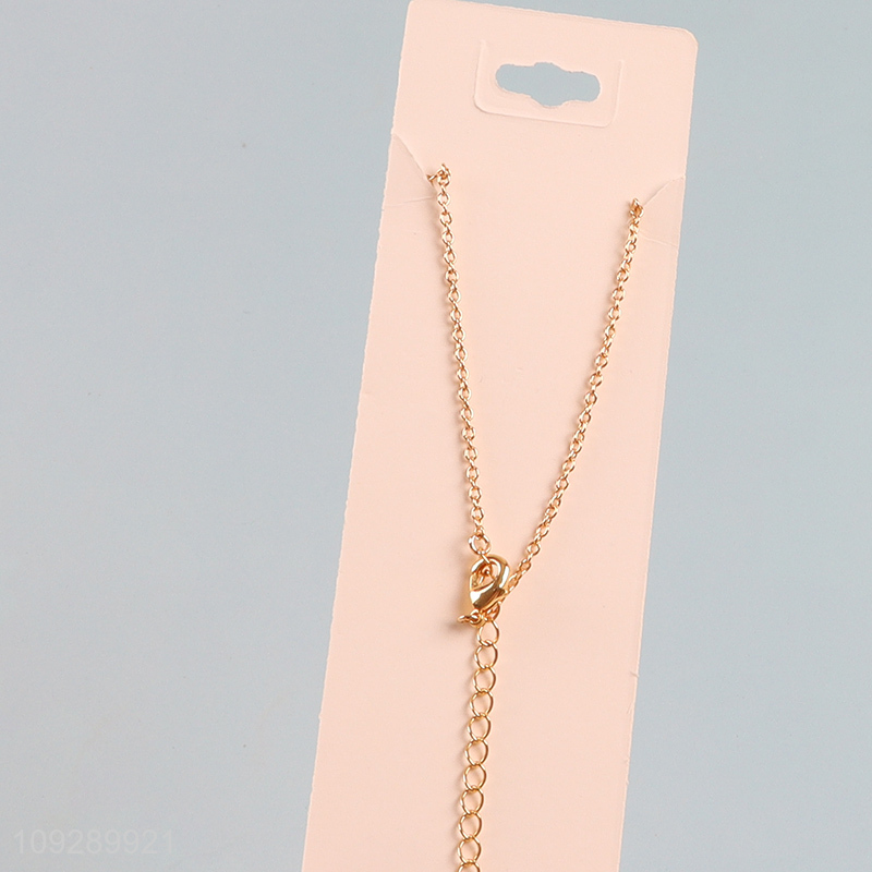 Online wholesale delicate women copper necklace fashion jewelry