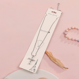 Hot selling cross copper necklace fashion jewelry