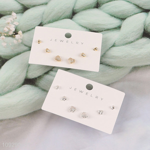 China wholesale ladies fashion jewelry earrings ear studs set