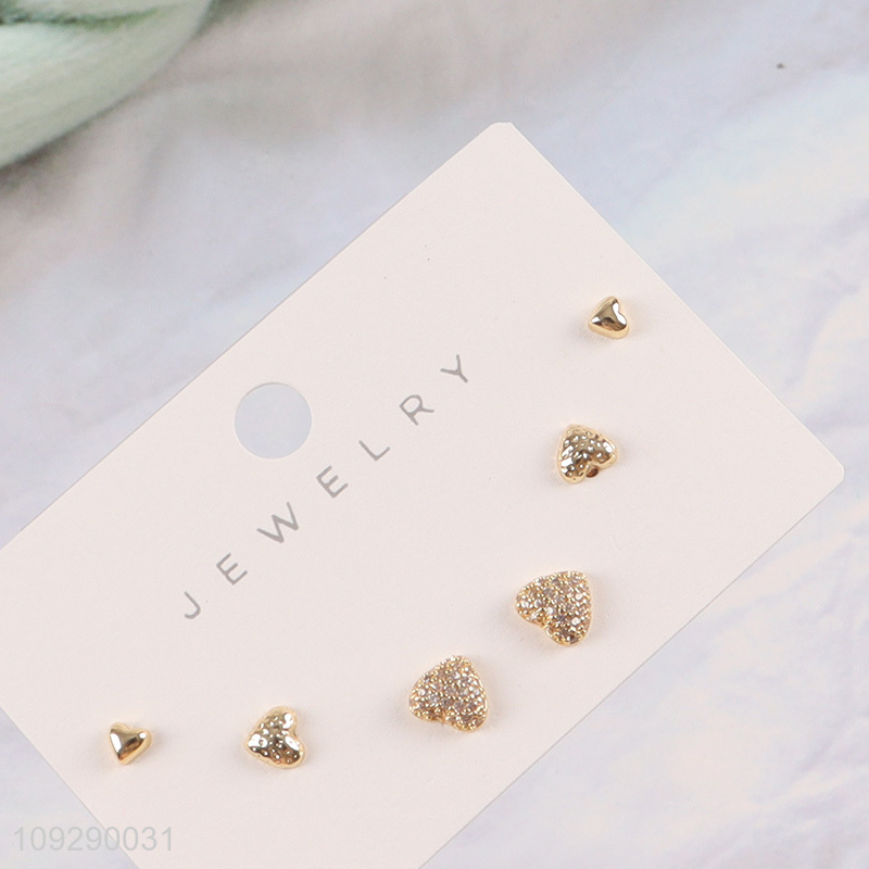 China wholesale ladies fashion jewelry earrings ear studs set