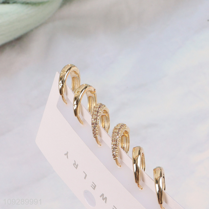 Popular products multicolor women fashion jewelry ear studs set