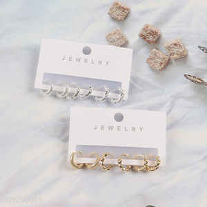 Latest products fashion jewelry earrings ear studs set for women