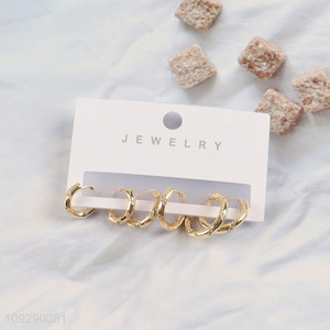 Online wholesale ladies fashion jewelry earrings ear studs set