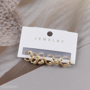 Factory supply ladies fashion jewelry earrings ear studs set for sale