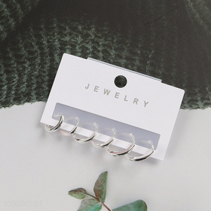 Good quality copper fashion jewelry earrings ear studs set