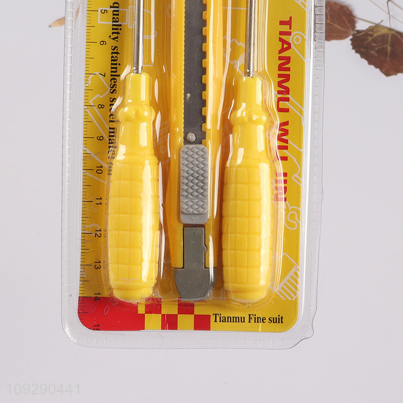 Factory price hand tool utility knife screwdrivers set