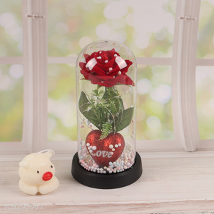 Yiwu market rose flower tabletop ornament for Valentine's Day gift