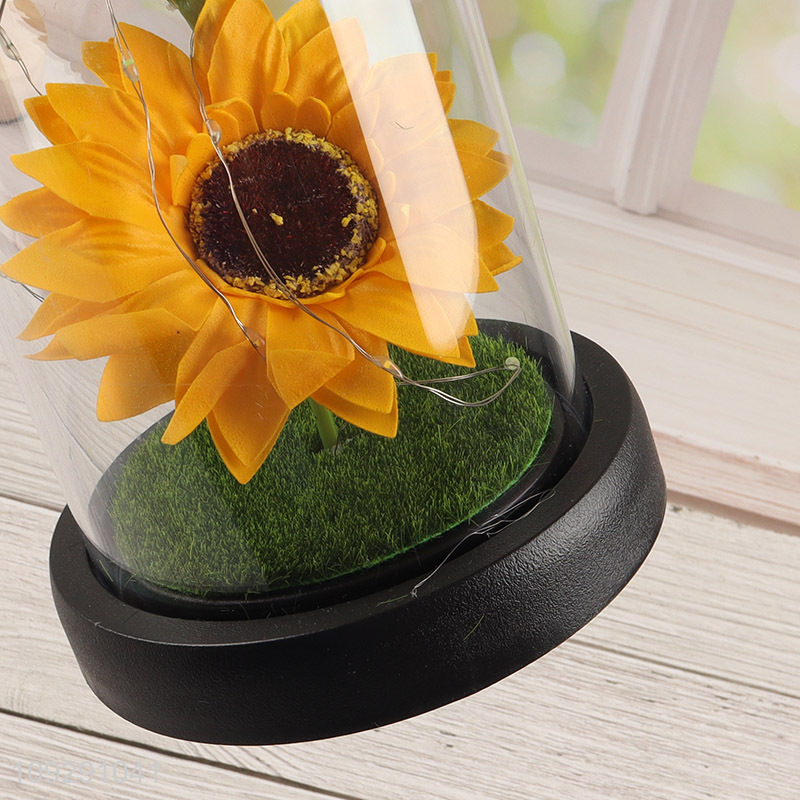 Yiwu market sunflower tabletop ornament led lights