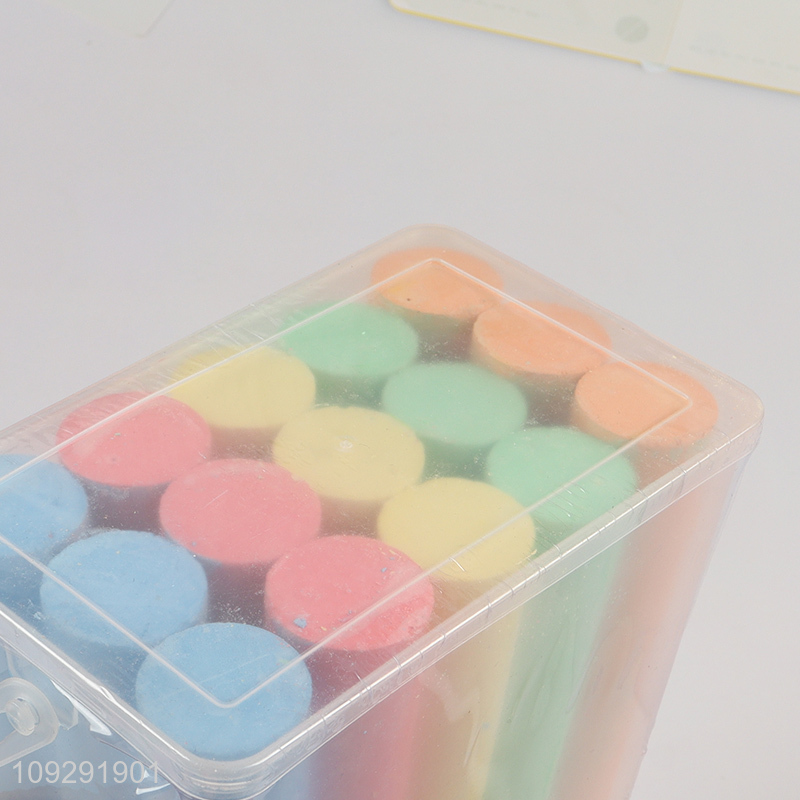 Yiwu market 15pcs non-toxic multicolor chalk set