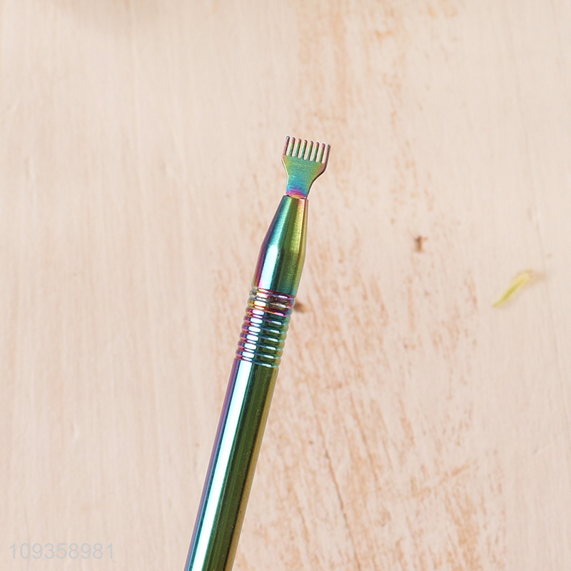 Good sale stainless steel makeup eyebrow comb