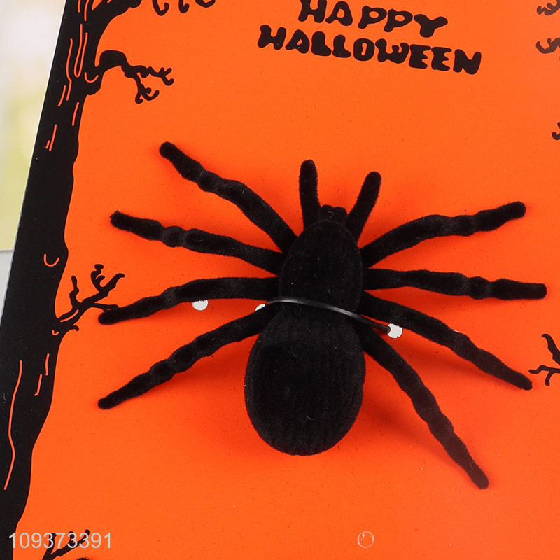 China supplier 2pcs black spider Halloween toys decoration