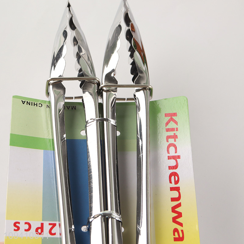 Good selling 2pcs stainless steel food tongs set